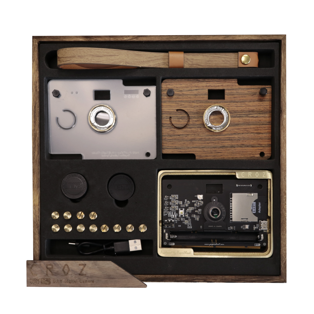 【20MP】::  CROZ Vintage 摩登復古精裝相機禮盒 :: ( 內附玫瑰木單殼 & 晶透單殼 )